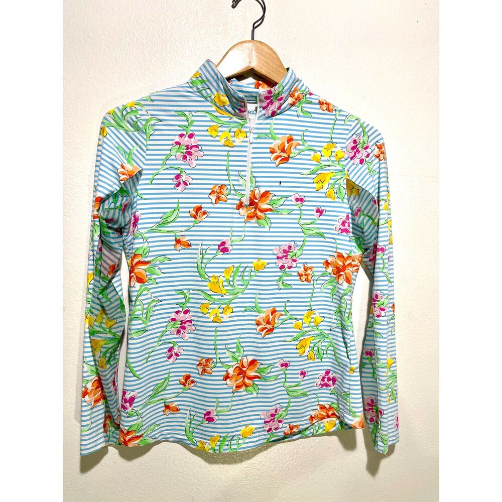 IBKUL performance outdoor shirt UPF 50+ quick dry cool feel airy floral women S